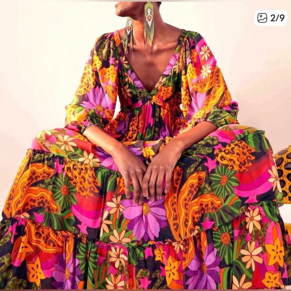 FARM Rio Dresses & Skirts - $285 NEW Gorgeous & Colorful FARM RIO Star Fruit Maxi Dress